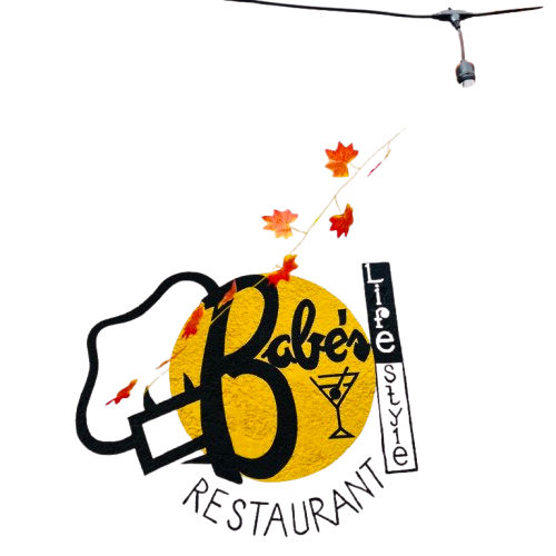 Babe's Restaurant Lifestyle logo — chef hat, gold circle, martini glass, and wordmark